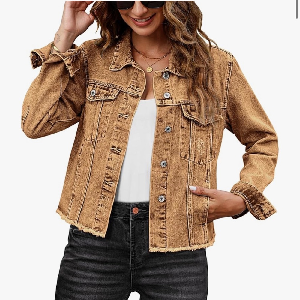 Amazon Women's Brown Denim Jacket